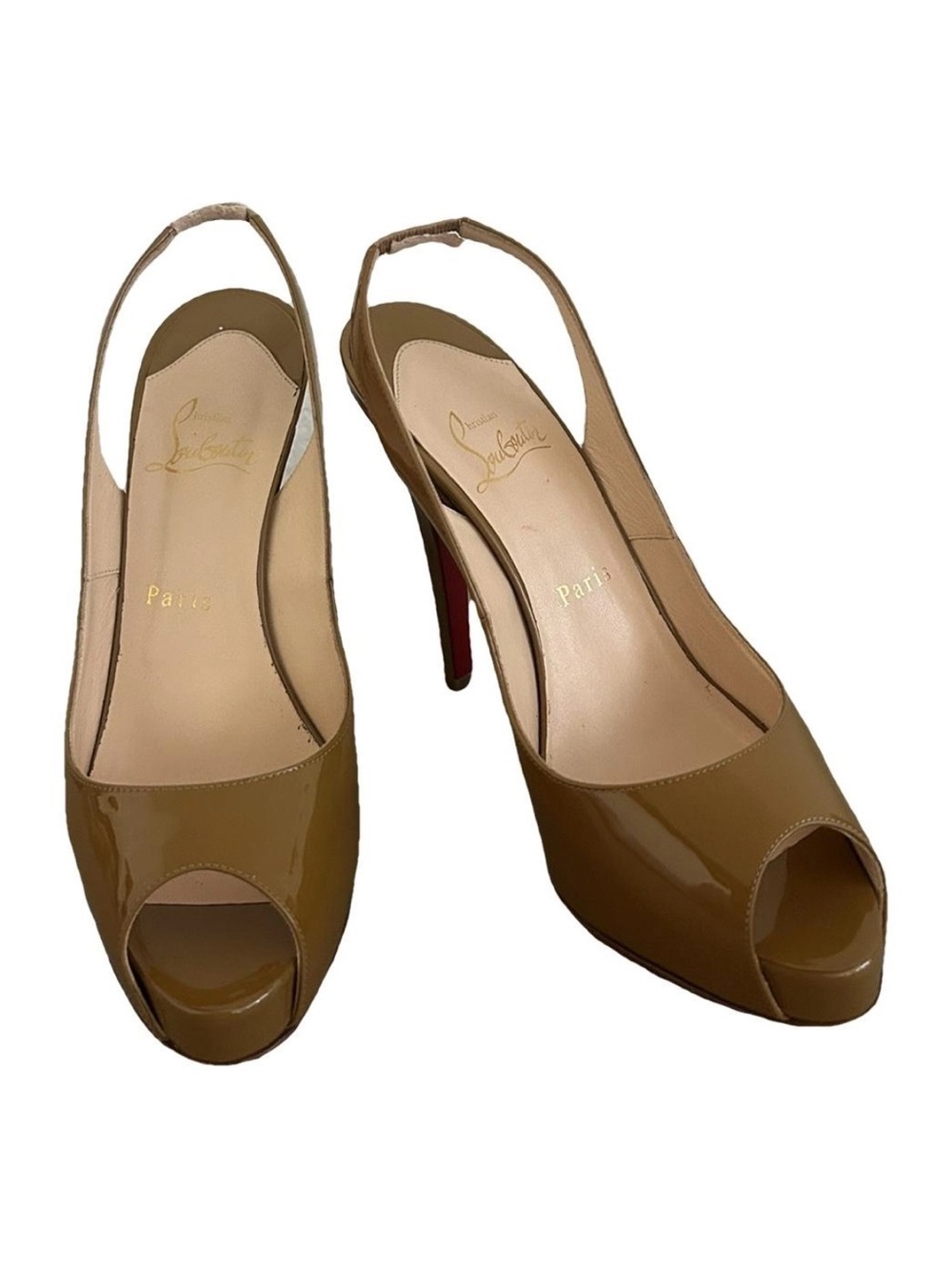 Christian louboutin very prive in camel